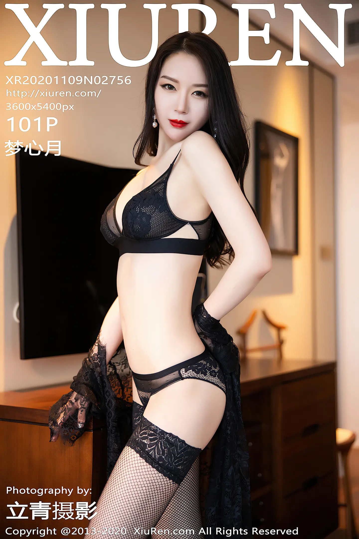 [XiuRen秀人网]No.2756_嫩模梦心月心愿旅拍性感黑色内衣配黑色蕾丝网袜极致魅惑写真101P-秀人网 - XiuRen.Space